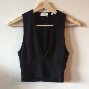 Aritzia Wilfred deep v-neck top